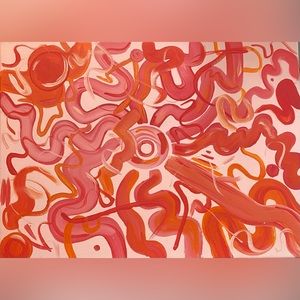 abstract swirls painting ✨🧡☀️